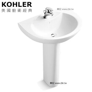 KOHLER Folio 瓷腳面盆(61cm) K-2017T-1-0