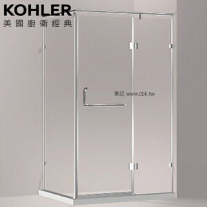 KOHLER Trilogy L形無框淋浴拉門(120*120cm以下) K-72925TW-L-SHP