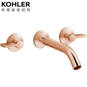 KOHLER Components 附牆浴缸龍頭含預埋軸心(玫瑰金) K-78014T-4-RGD