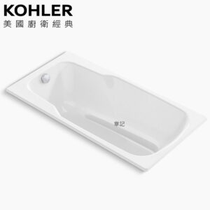 KOHLER Quietude 嵌入式鑄鐵浴缸 (140cm) K-8262T-0