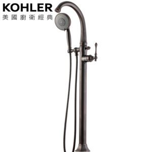 KOHLER Kelston 落地式浴缸龍頭含軸心(典雅黑) K-99097T-B4-2BZ