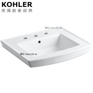 KOHLER Archer 三孔半嵌檯面盆(60.8cm) K-2358-8