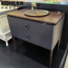 KOHLER Ming 浴櫃盆組(含龍頭) - 水墨煙灰色(90cm) K-77127T-CG1_K-17890-RL-RB2_DM