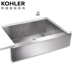 KOHLER Vault 裙邊式不鏽鋼廚房水槽(75x54cm) K-3936T-P-NA