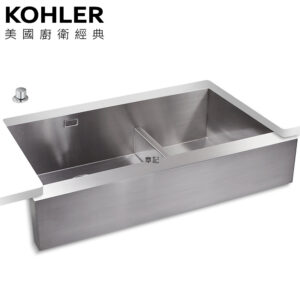 KOHLER Vault 裙邊式不鏽鋼廚房水槽(90x54cm) K-3945T-P-NA