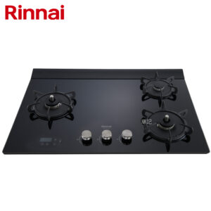 林內牌Rinnai檯面式緻溫玻璃三口爐 RB-A3760G(B)【送免費標準安裝】